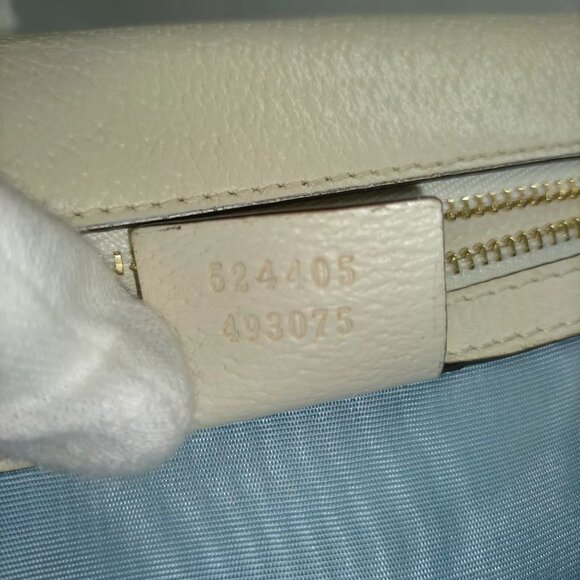 276648BA (X6) Gucci Crossbody Bag Sherry Line White Leather - Picture 8 of 9